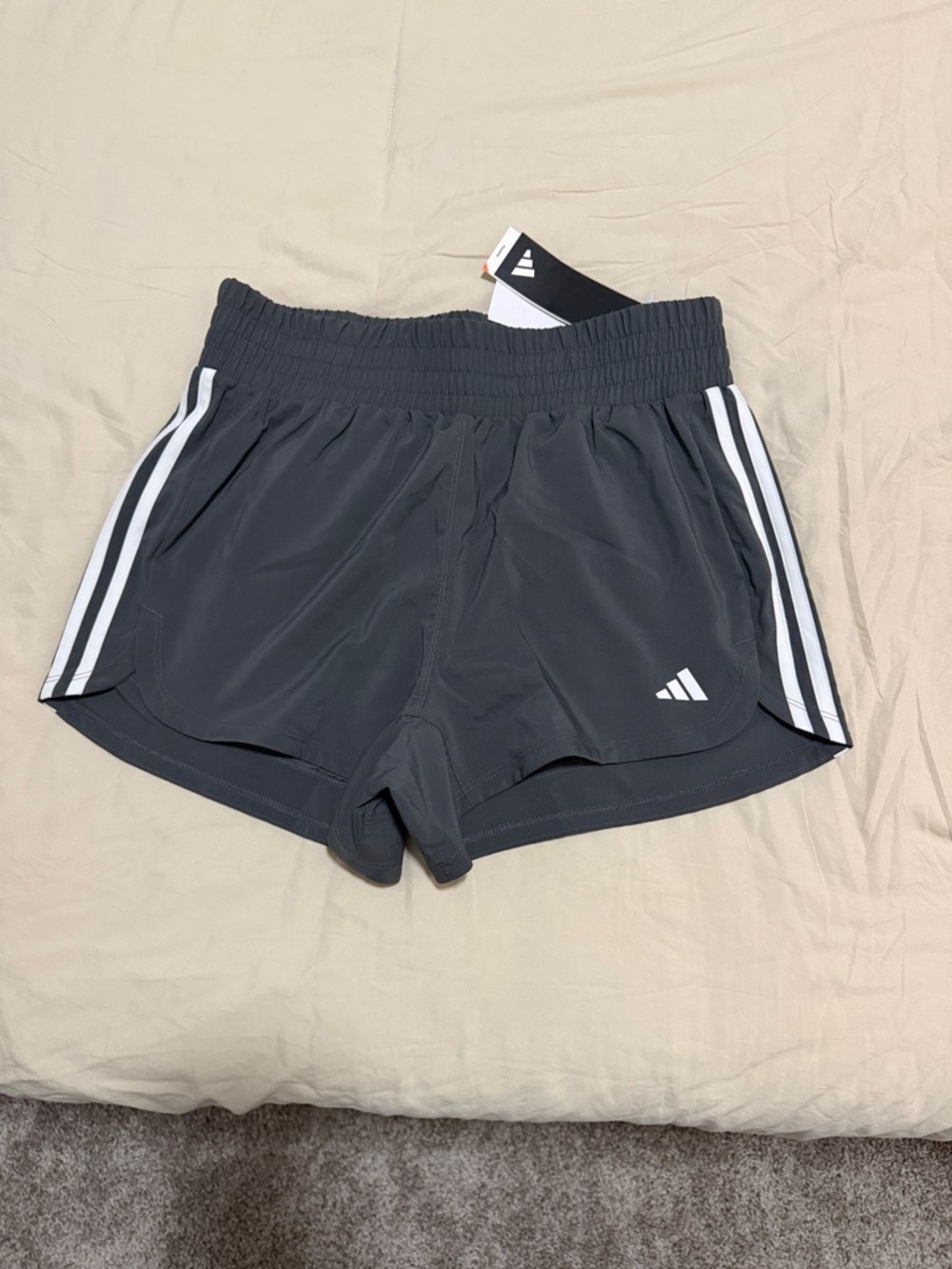 adidas Women’s Black Athletic Shorts with White Side Stripes